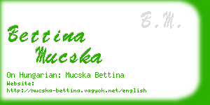 bettina mucska business card